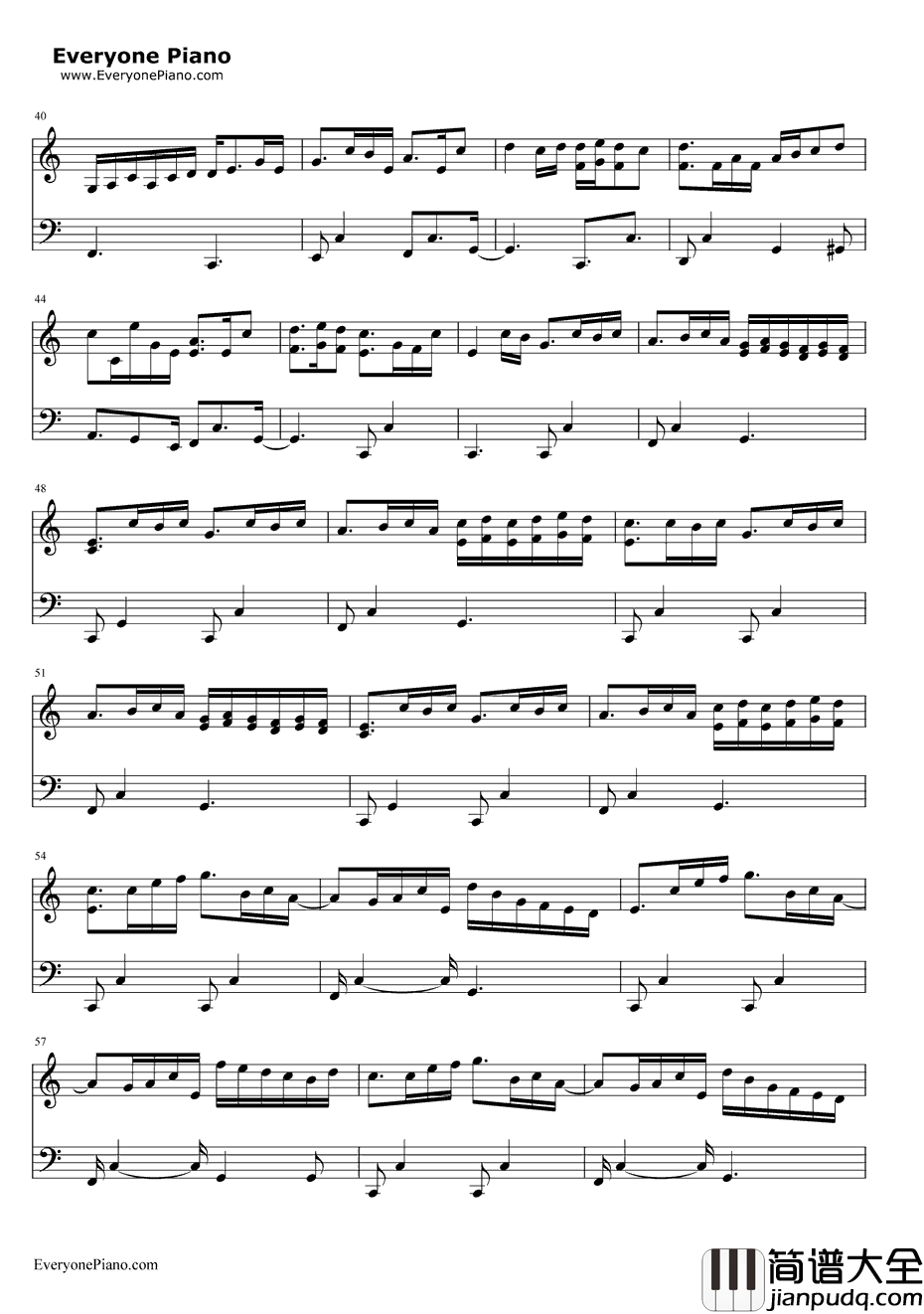 雨降る窓辺で钢琴谱_岸部真明_雨降窗边