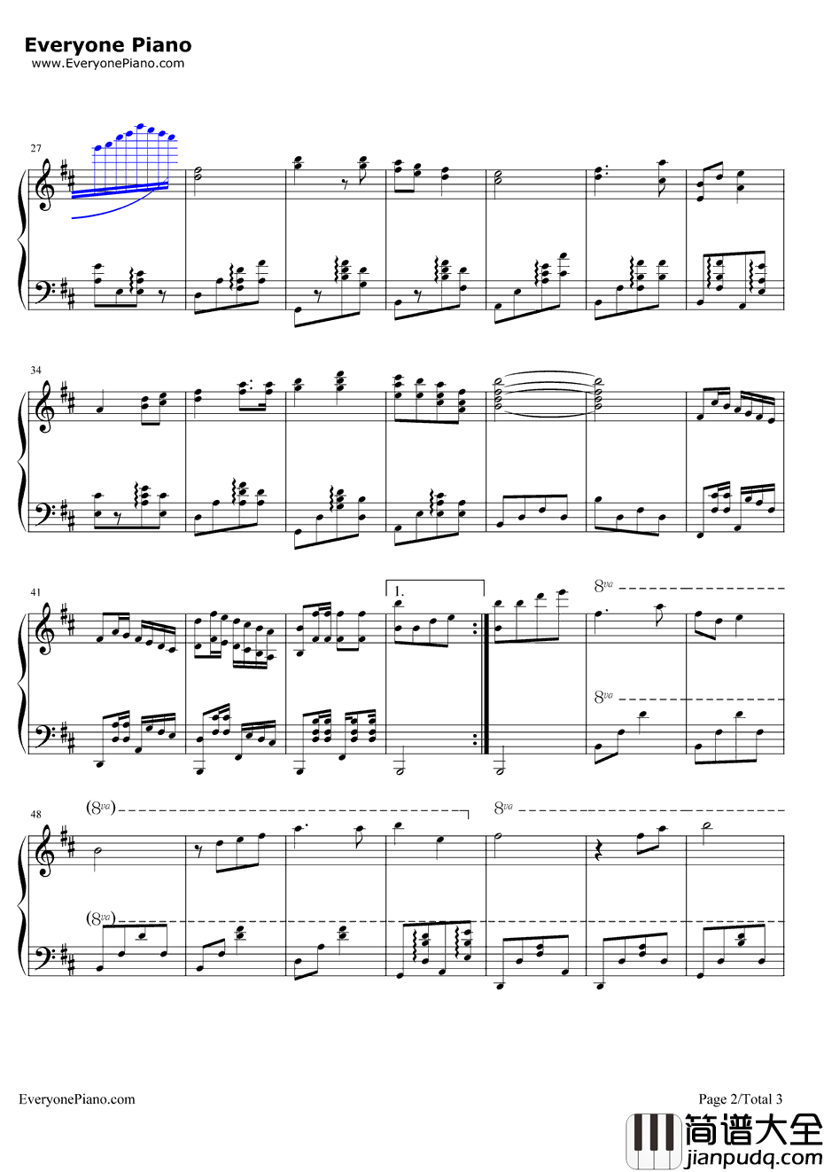 让我们荡起双浆钢琴谱_刘炽_完整好听版_祖国的花朵主题曲