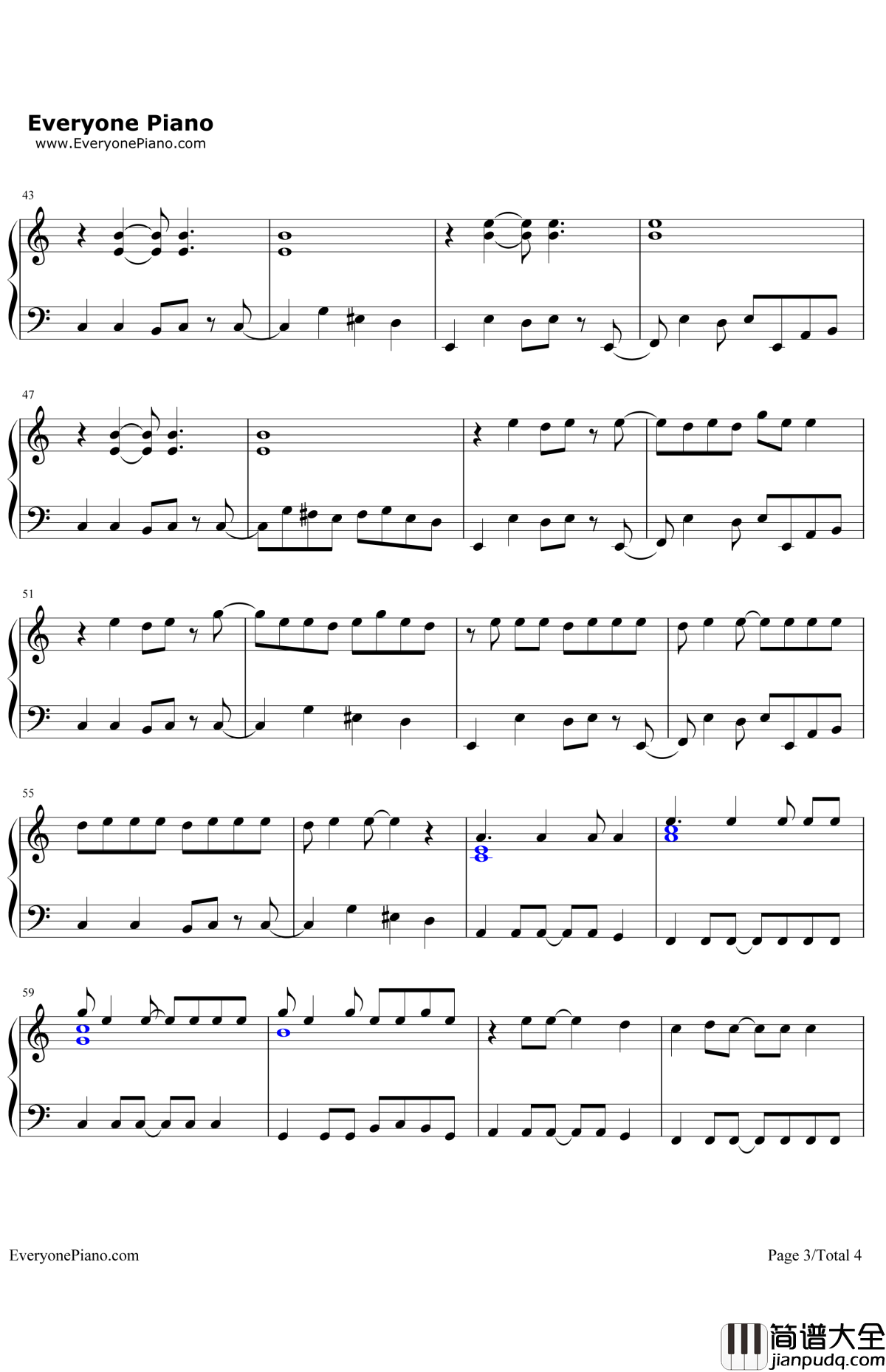 Otherside钢琴谱_RedHotChiliPeppers