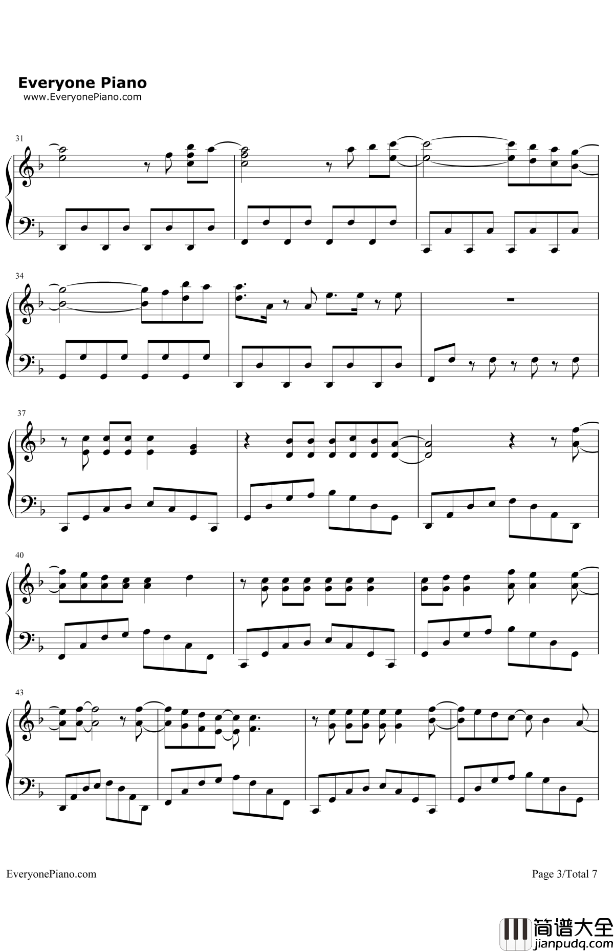 A_Year_Without_Rain钢琴谱_SelenaGomez&theScene