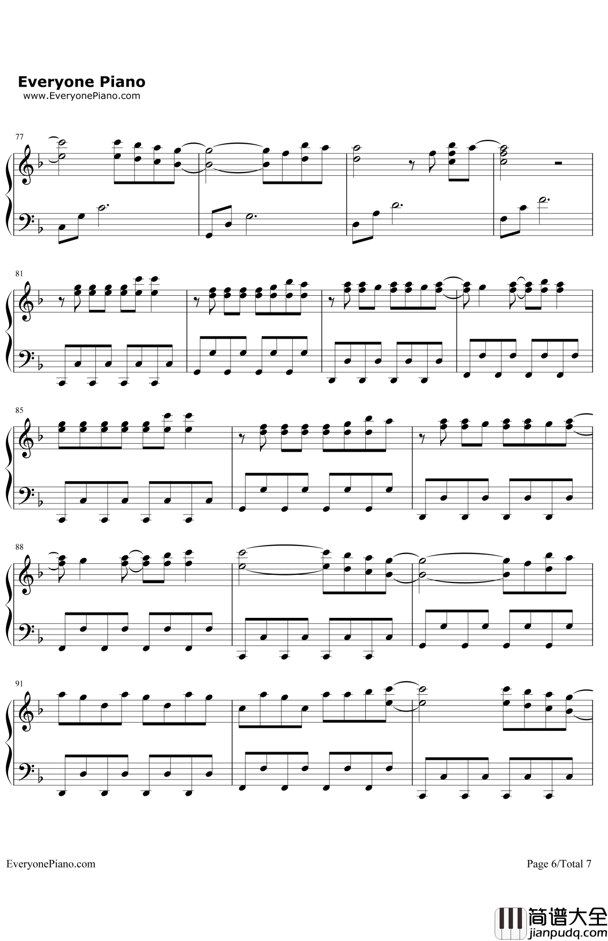 A_Year_Without_Rain钢琴谱_SelenaGomez&theScene