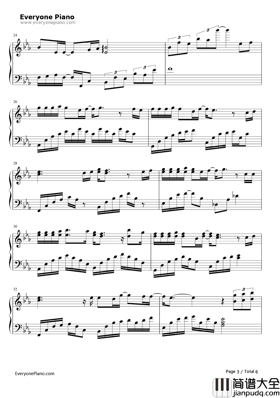 一吻之间钢琴谱_张碧晨_青年医生插曲_张碧晨