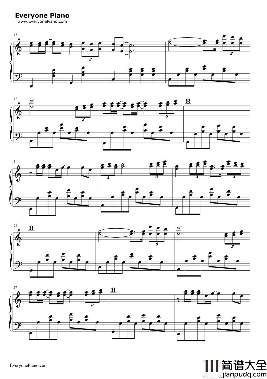 听海钢琴谱_张惠妹