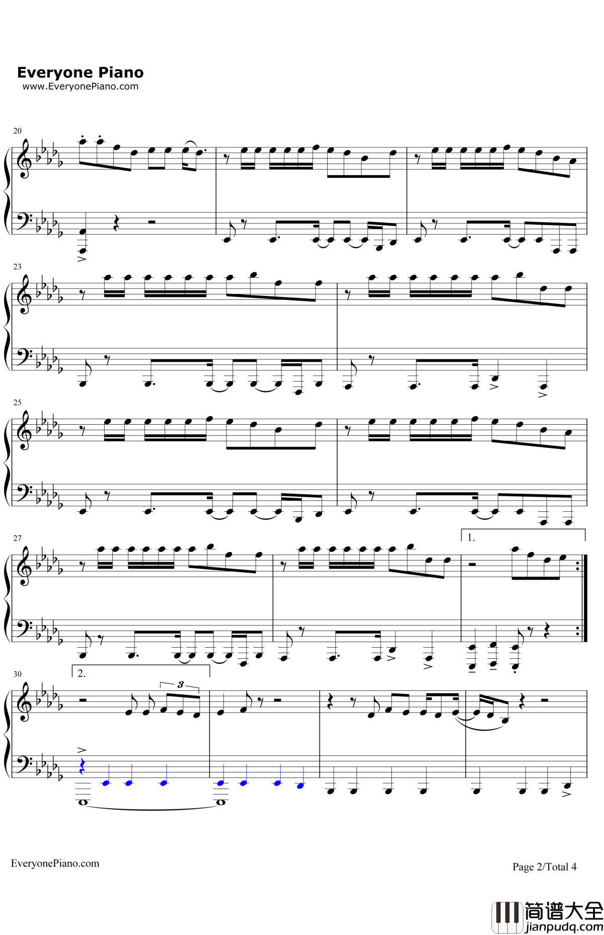 ComeandGetIt钢琴谱_JohnNewman_JohnNewman