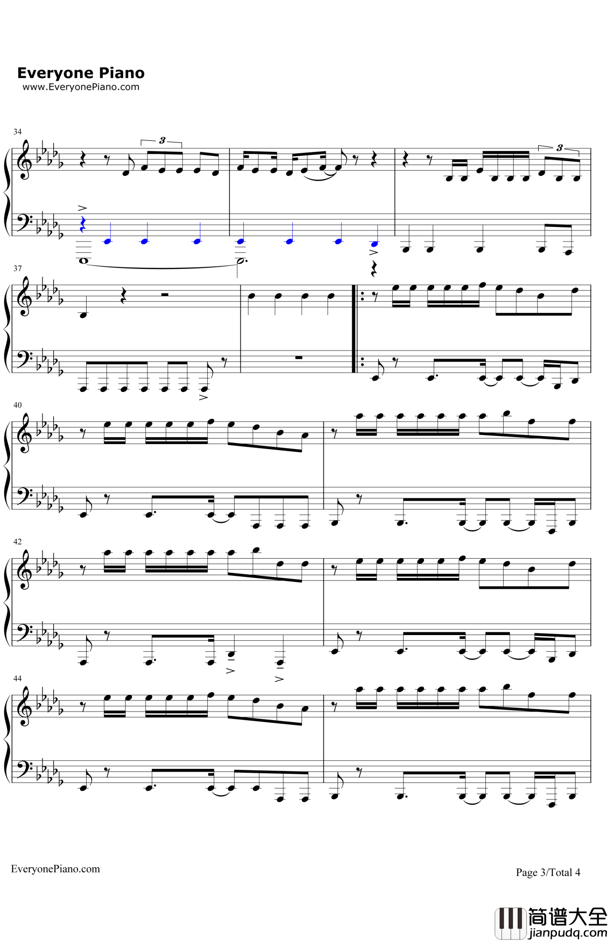 ComeandGetIt钢琴谱_JohnNewman_JohnNewman