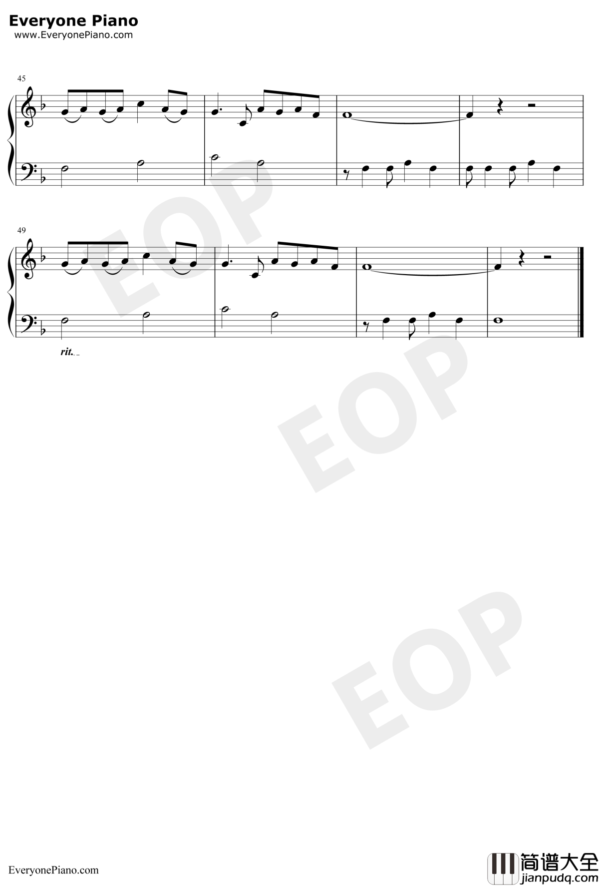 恋曲1990钢琴谱_罗大佑