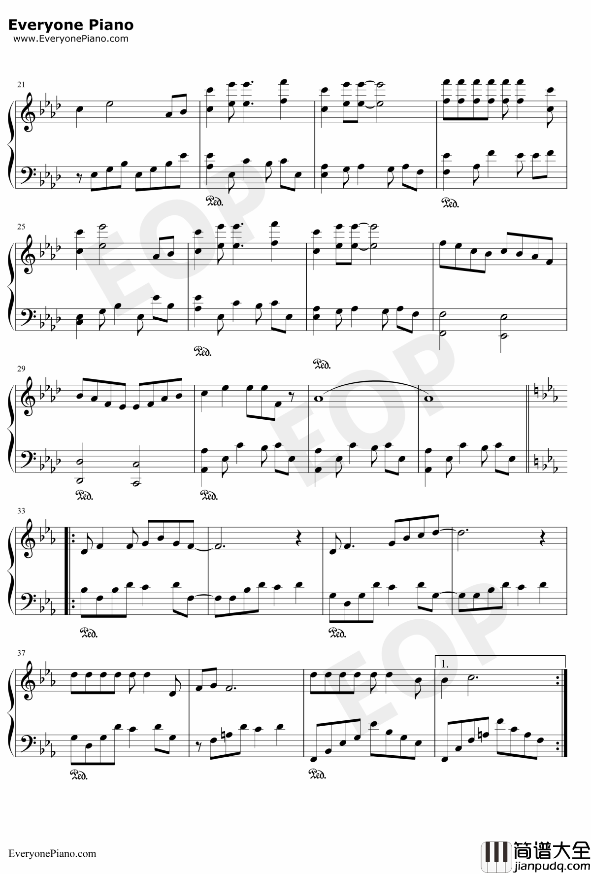 亲亲我的宝贝钢琴谱_周华健