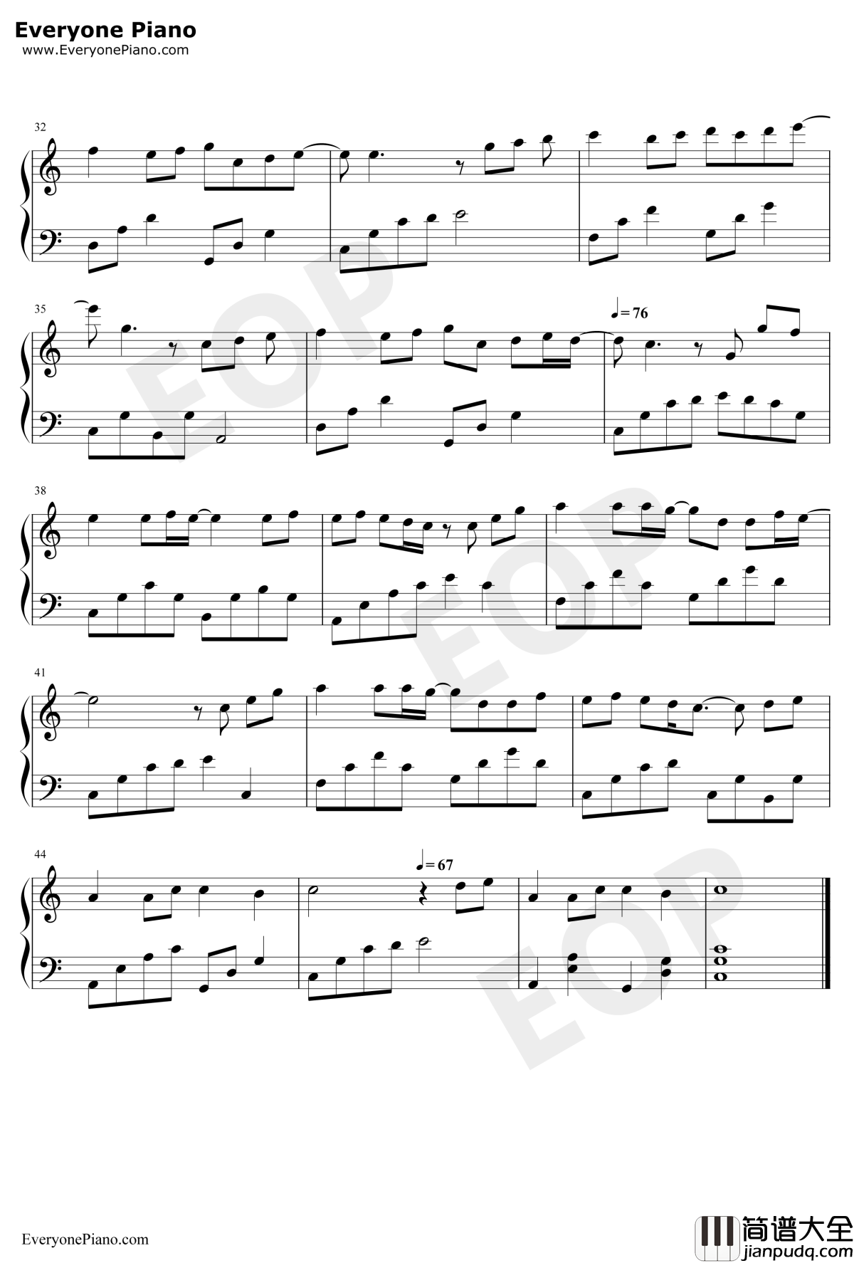 暖暖钢琴谱_冰岛的雨季_遇见_童话