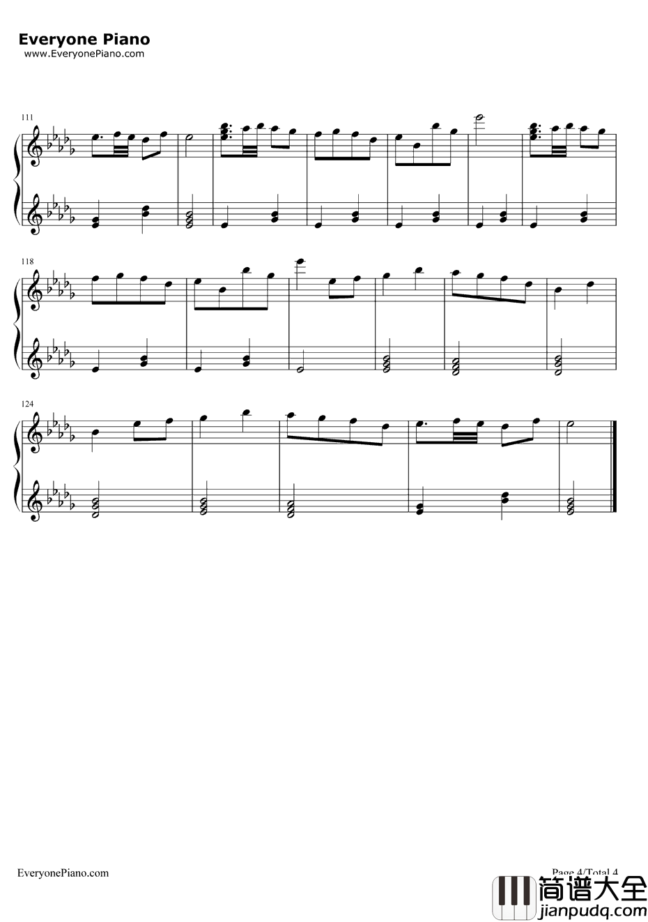 萤火虫之舞钢琴独奏钢琴谱_风潮