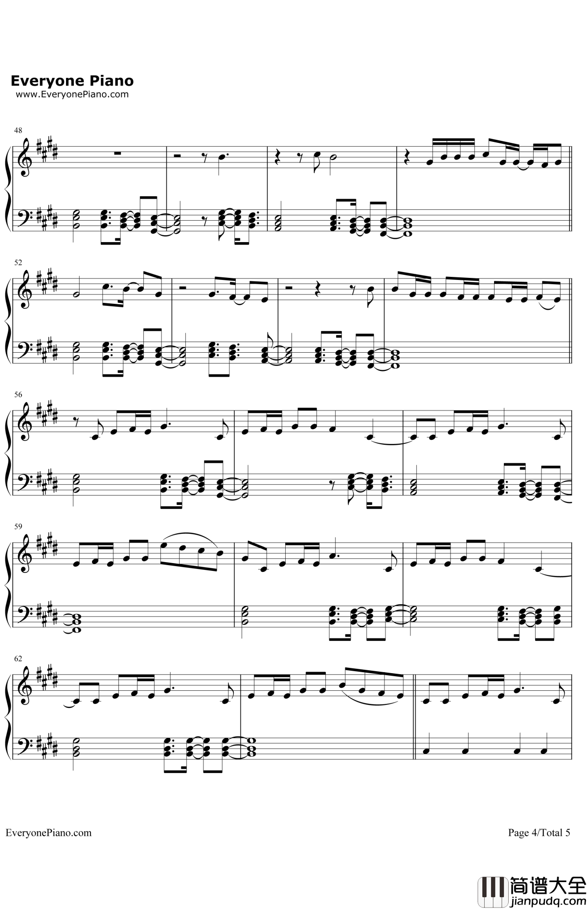 Nobody_Love钢琴谱_Tori_Kelly