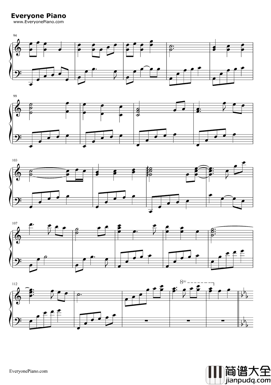 风の街へ钢琴谱_FictionJunctionKEIKO_翼年代记OST