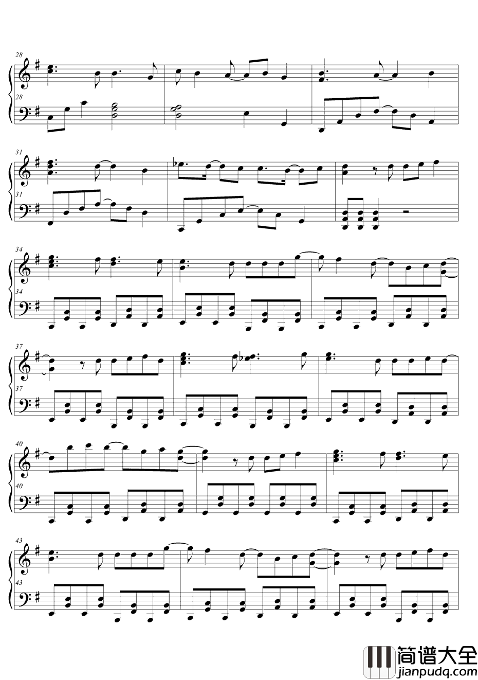 くちづけDiamond钢琴谱_WEAVER_山田君与7人魔女OP