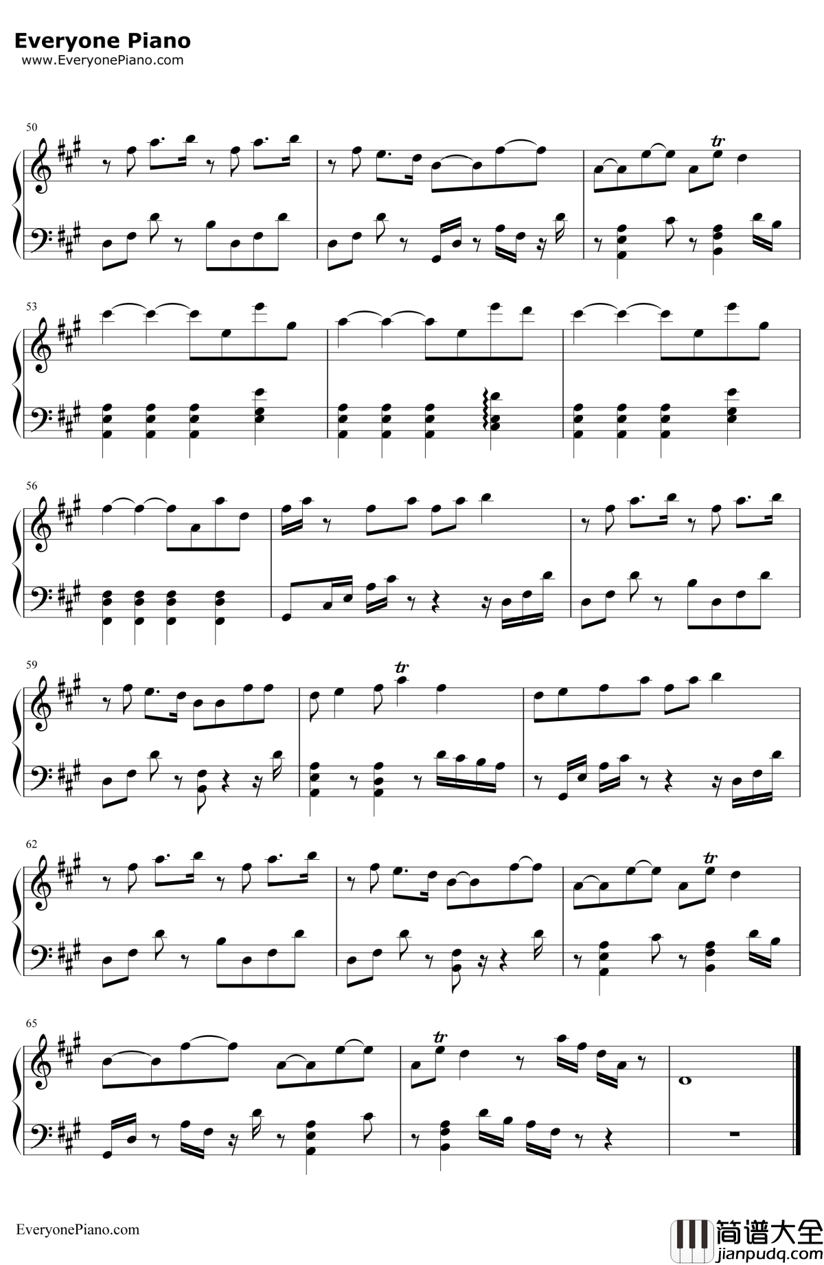 年轮钢琴谱_张碧晨_花千骨插曲