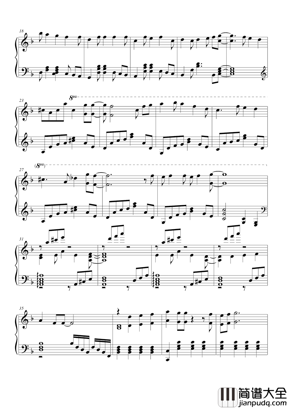 カラフル钢琴谱_沢井美空_不起眼女主角培育法ED