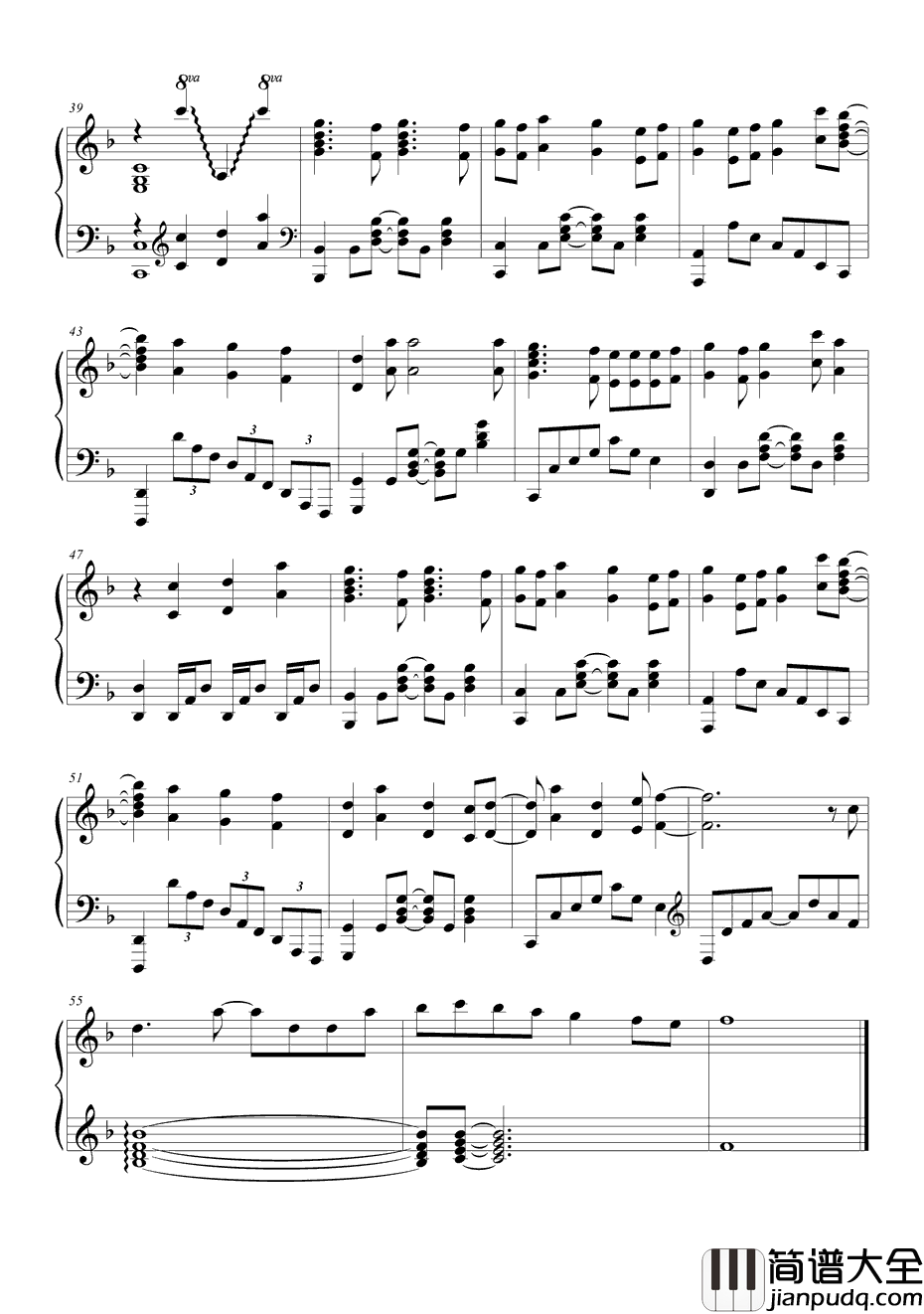 カラフル钢琴谱_沢井美空_不起眼女主角培育法ED