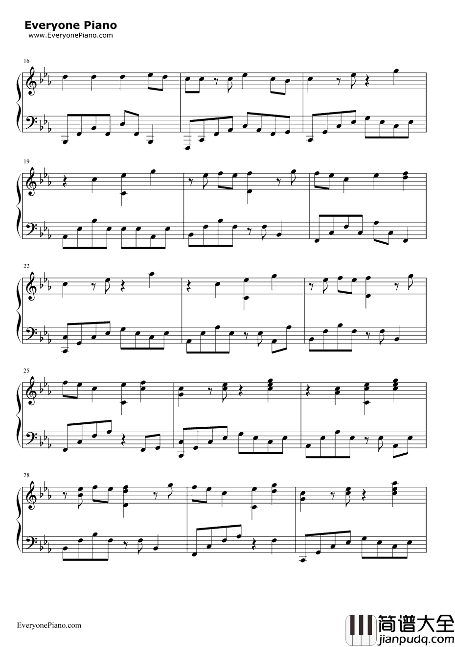 Drag_Me_Down钢琴谱_OneDirection