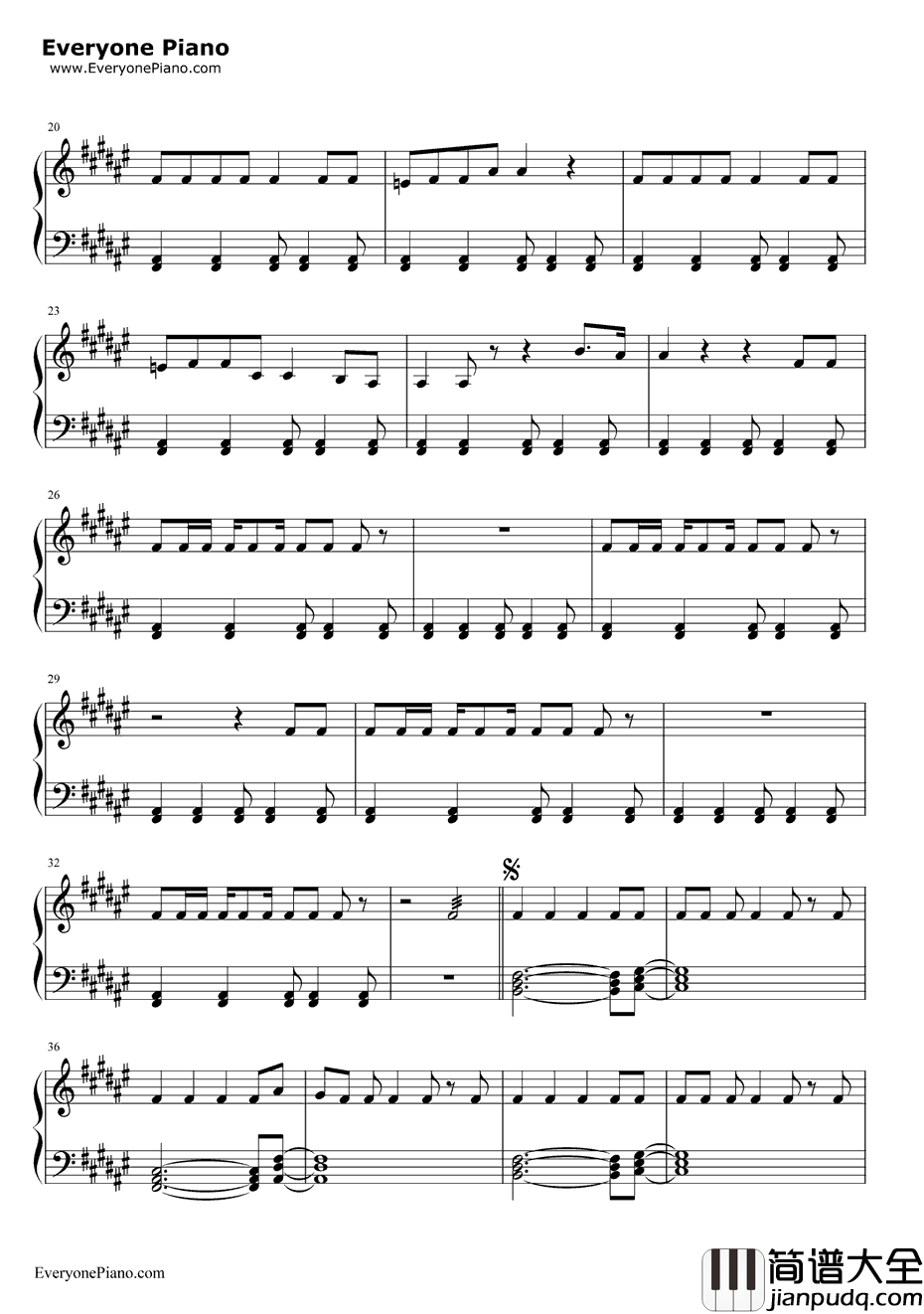 OohLaLa钢琴谱_BritneySpears_蓝精灵2主题曲