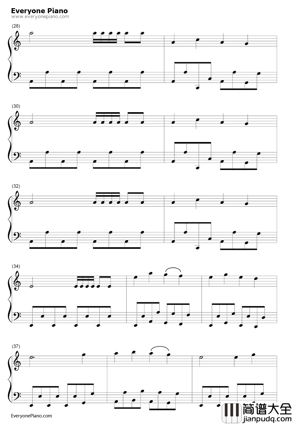 男儿当自强钢琴谱_林子祥成龙_黄飞鸿之二男儿当自强主题曲