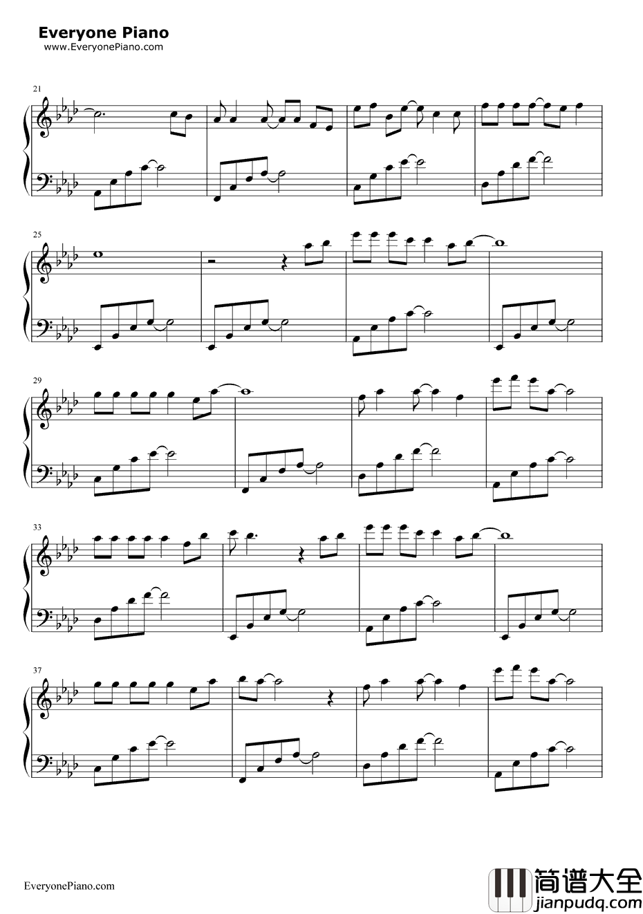 香水有毒钢琴谱_胡杨林