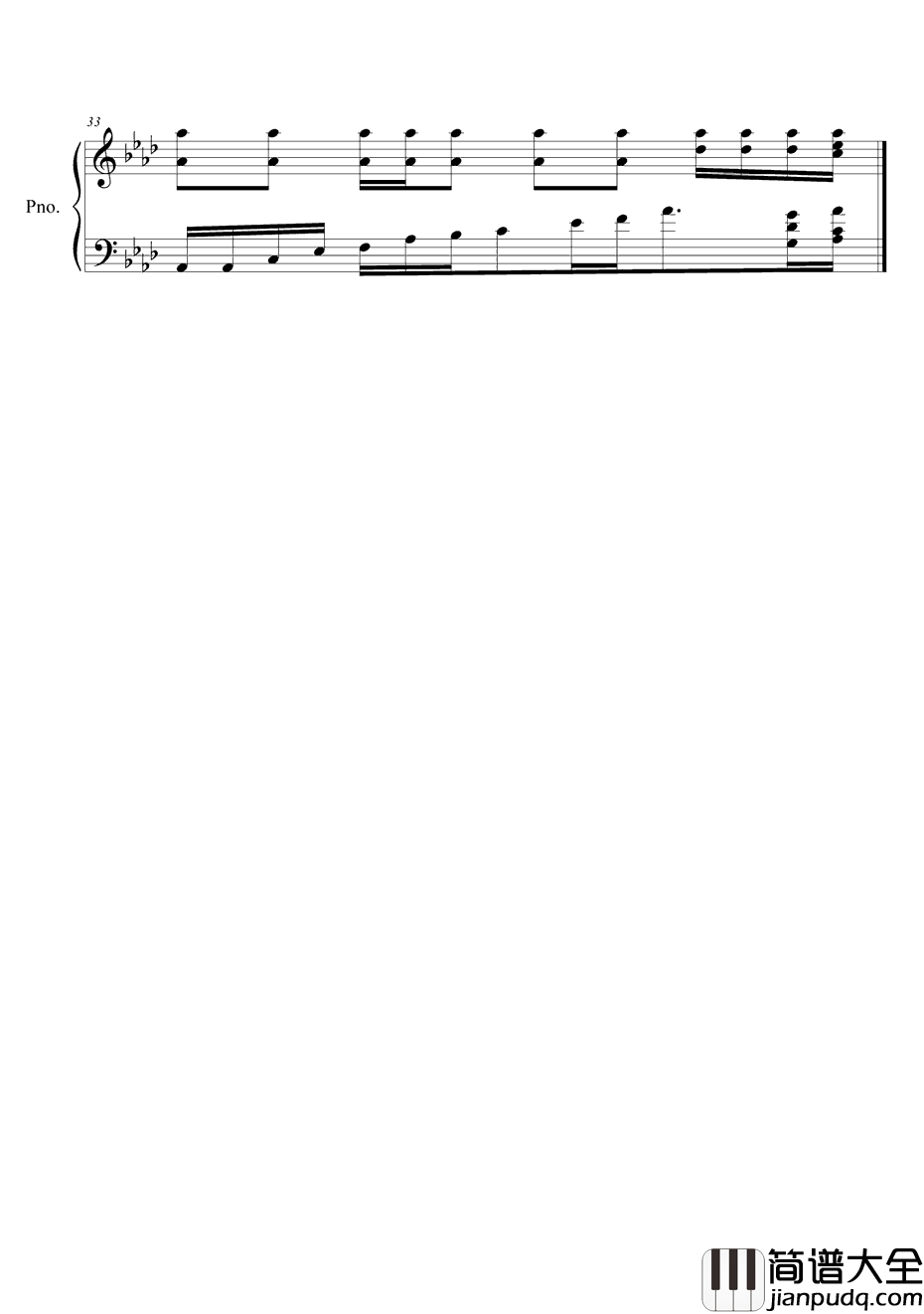 Punch_Line钢琴谱_翔子炭♥电波组