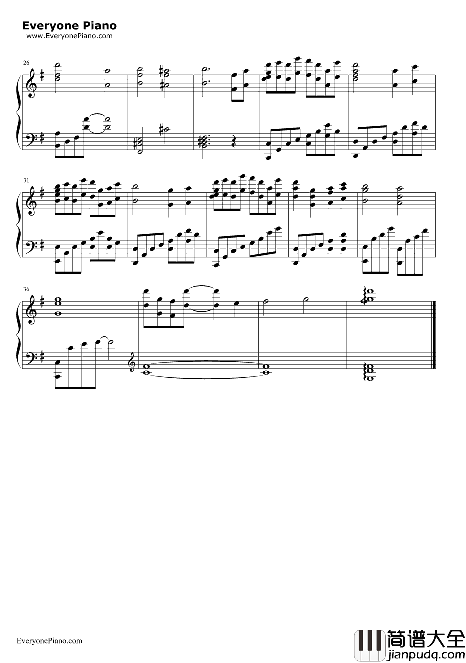 lostmypieces钢琴谱_未知_龙与虎BGM