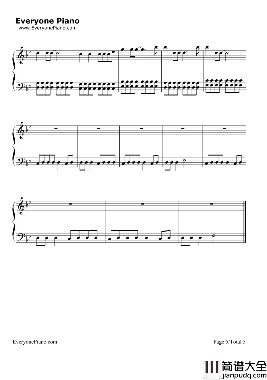 Amerika钢琴谱_Rammstein