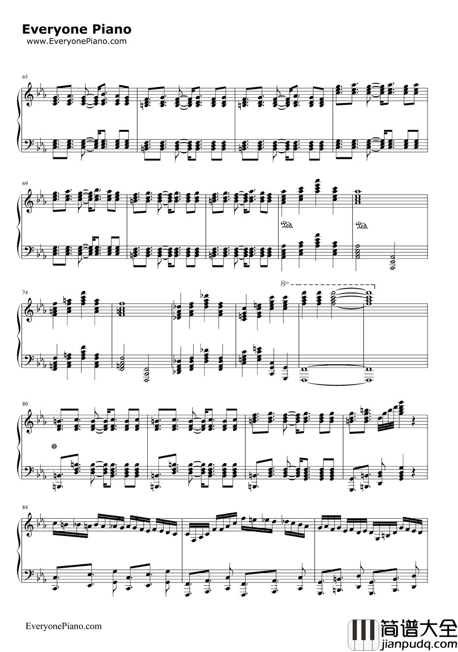 古巴钢琴谱_马克西姆_Cubana