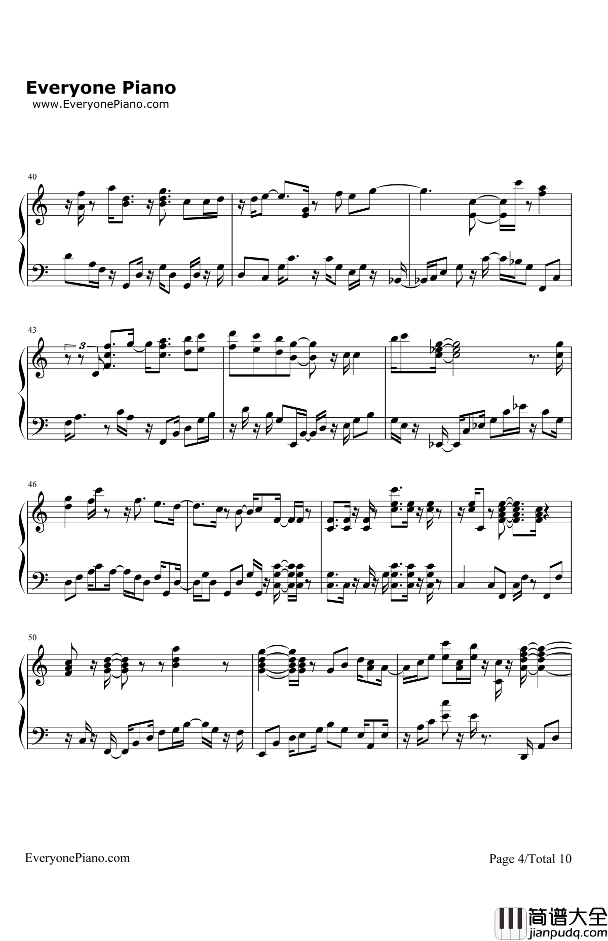 BonVoyage钢琴谱_Bon_BonBlanco_海贼王OP4