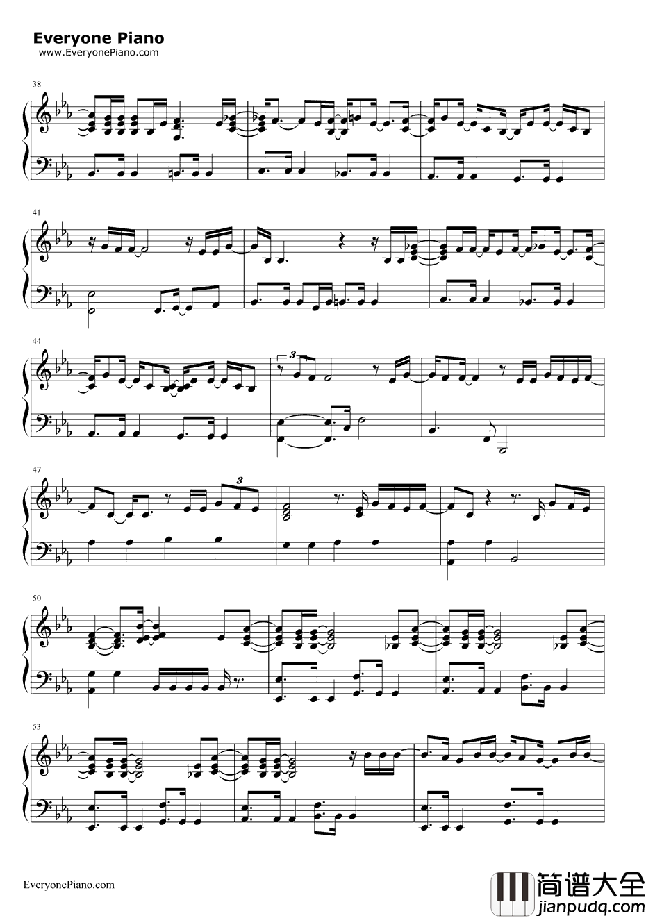 WhenWeWereYoung钢琴谱_Adele