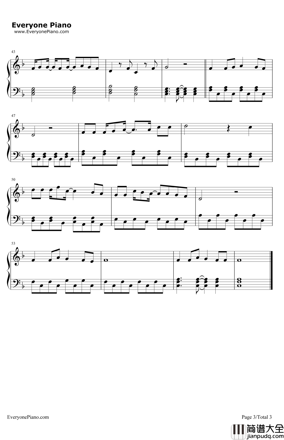 IWanttoWriteYouaSong钢琴谱_OneDirection