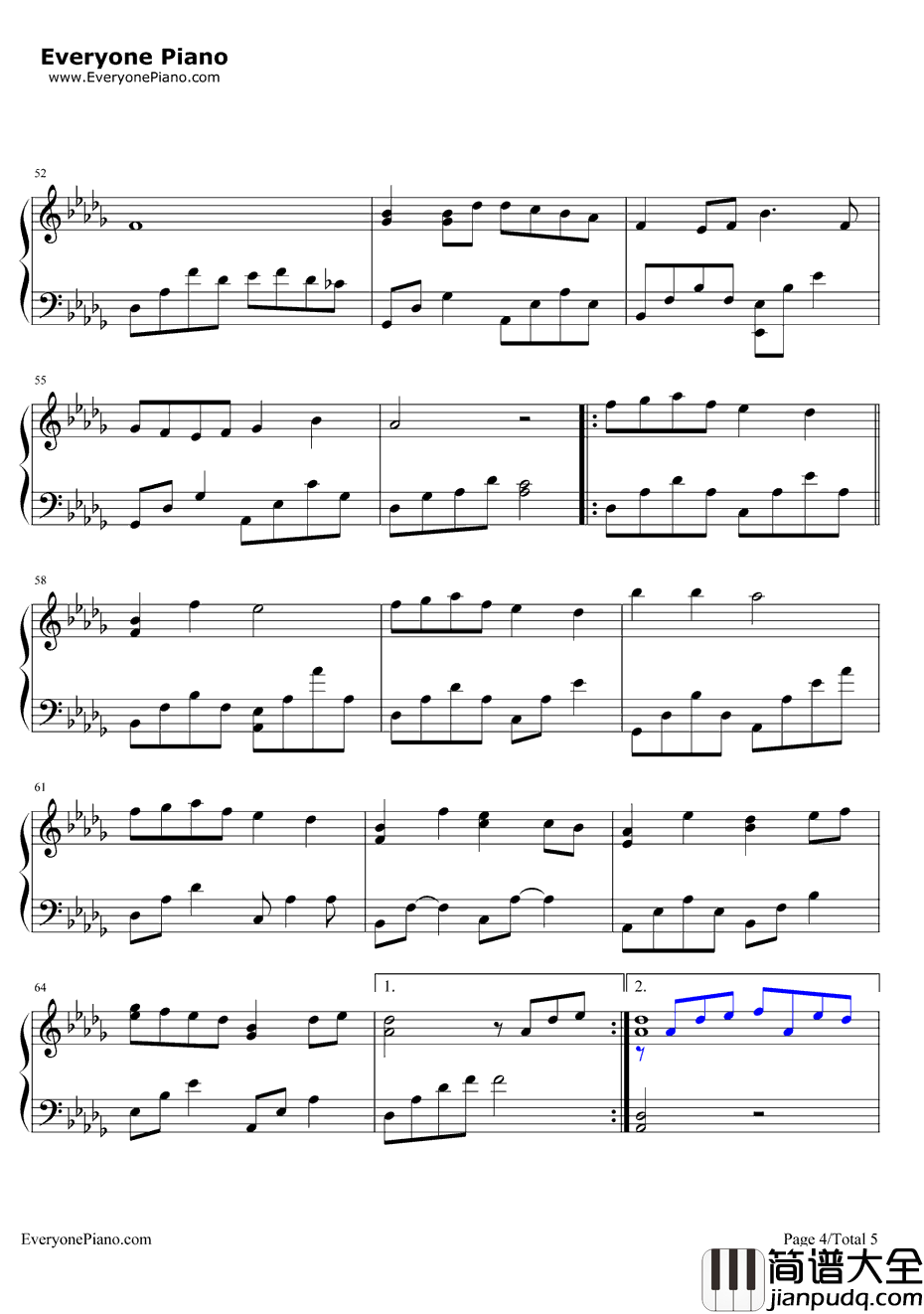 雪之梦钢琴谱_班得瑞Bandari_SnowDream_大自然情诗