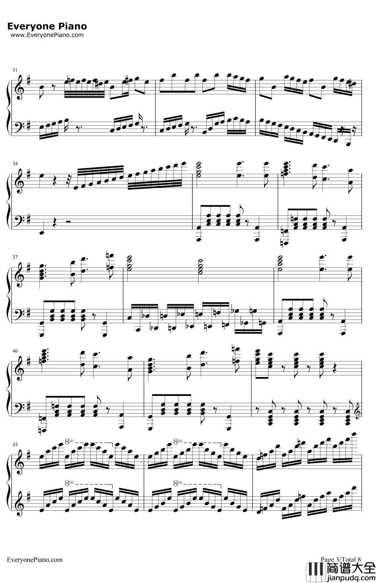 吉普赛女郎钢琴谱_马克西姆_TheGypsyMaid