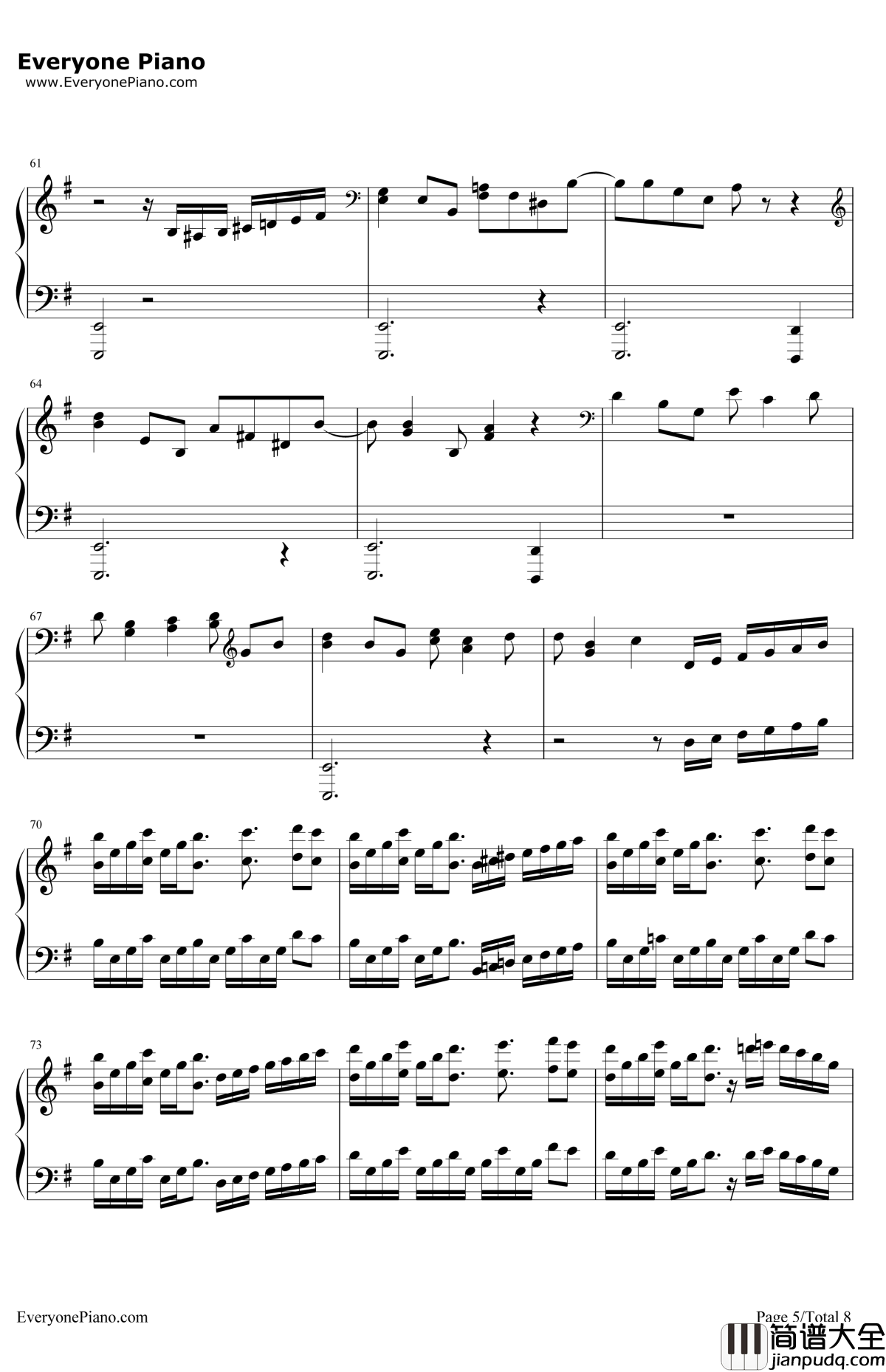 吉普赛女郎钢琴谱_马克西姆_TheGypsyMaid