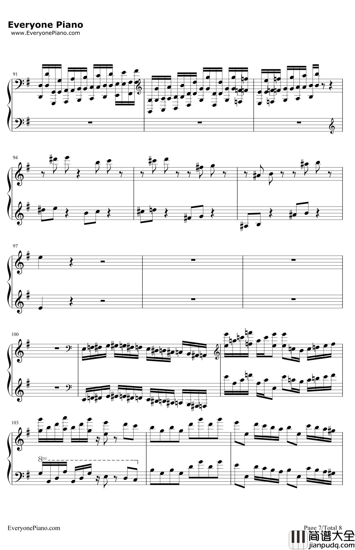 吉普赛女郎钢琴谱_马克西姆_TheGypsyMaid