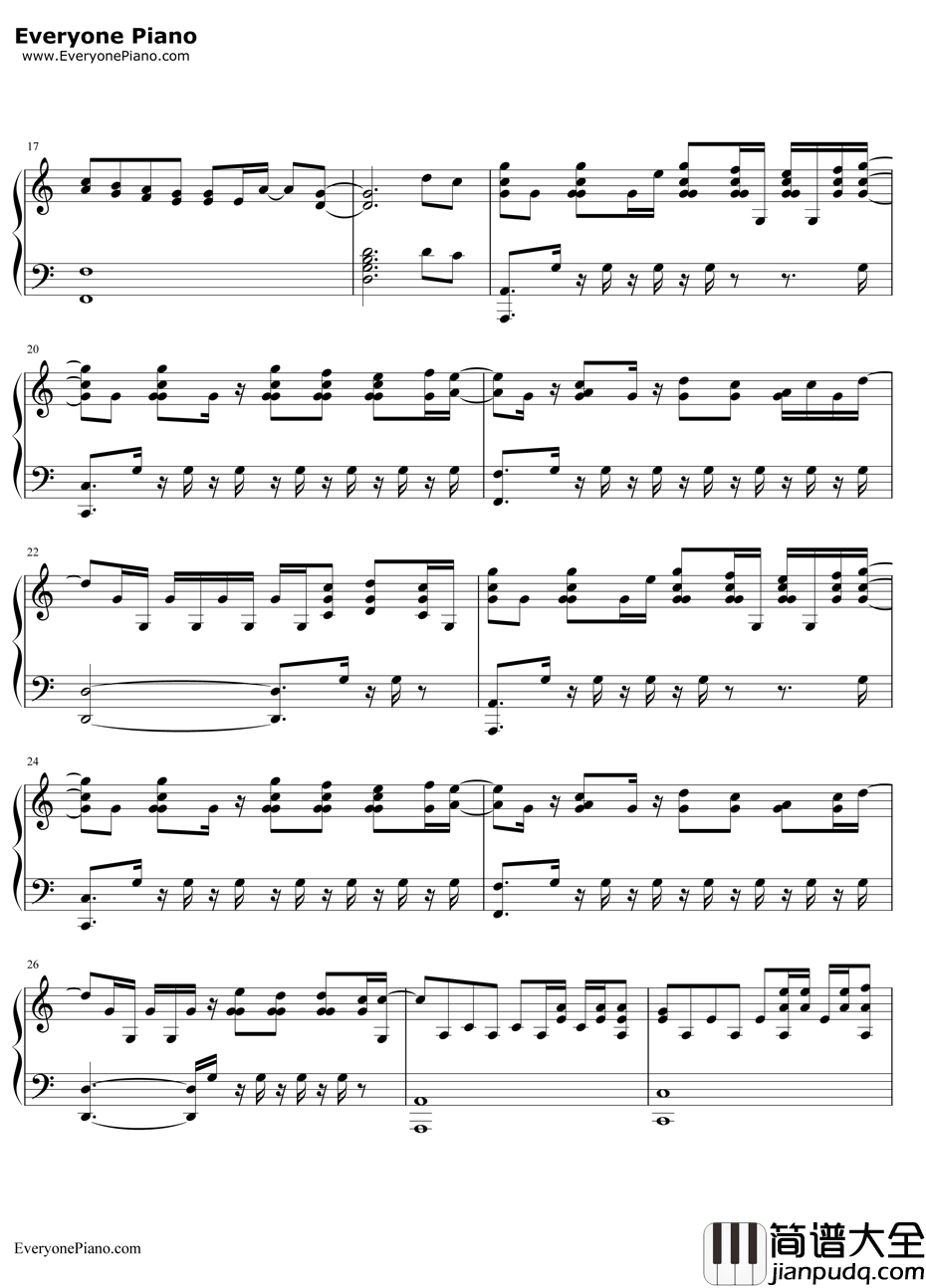 LeaveOutAlltheRest钢琴谱_LinkinPark_暮光之城片尾曲