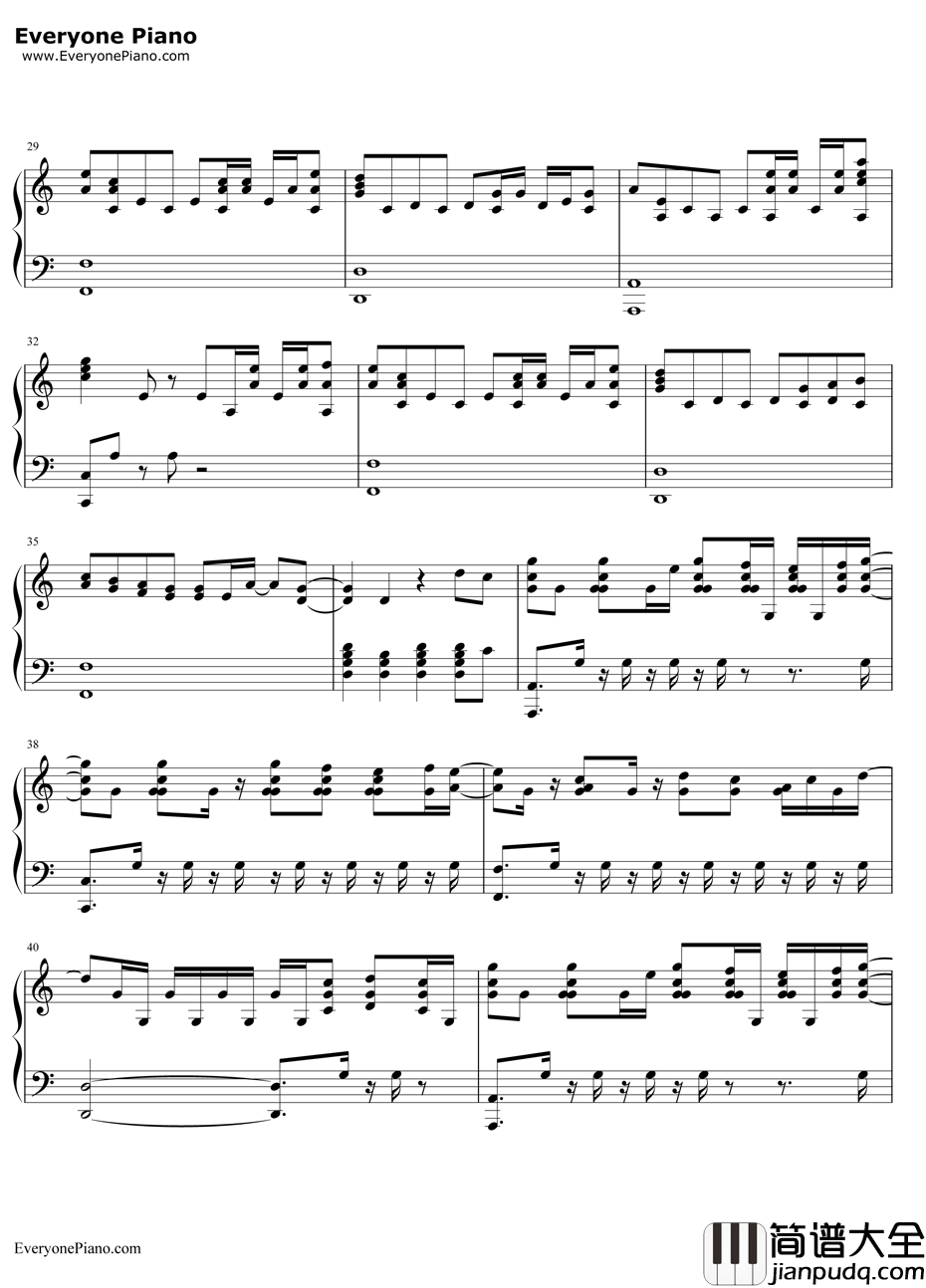 LeaveOutAlltheRest钢琴谱_LinkinPark_暮光之城片尾曲