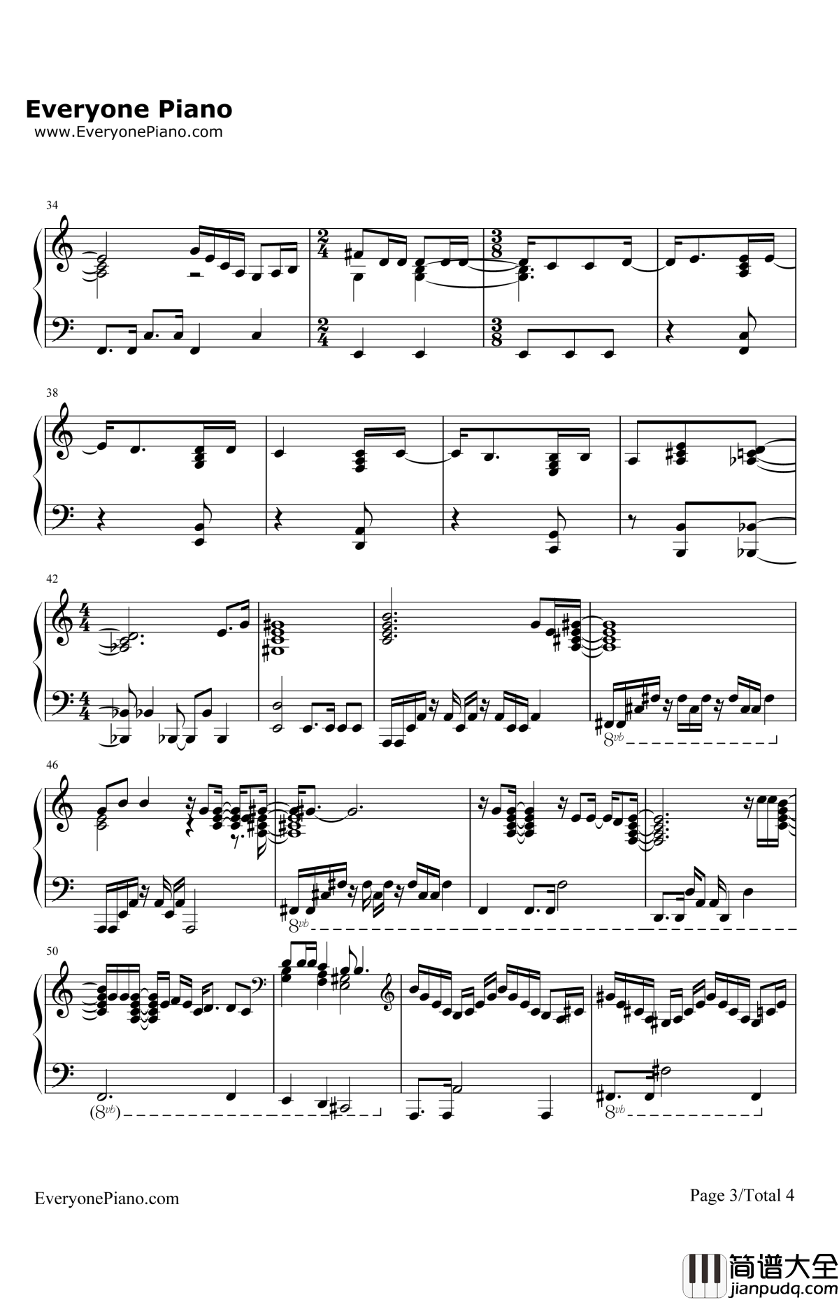 NobodyNotReally钢琴谱_AliciaKeys