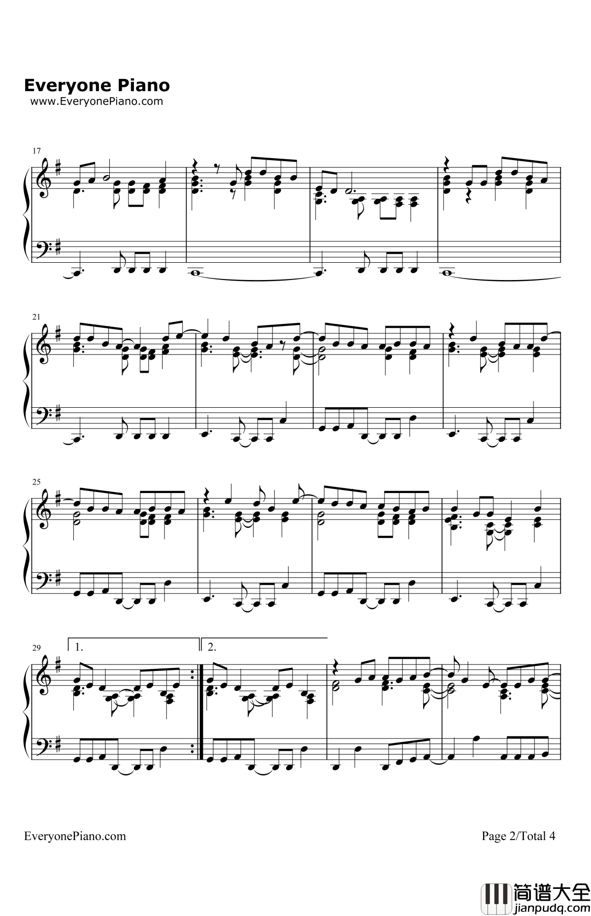 Hello钢琴谱_KellyClarkson