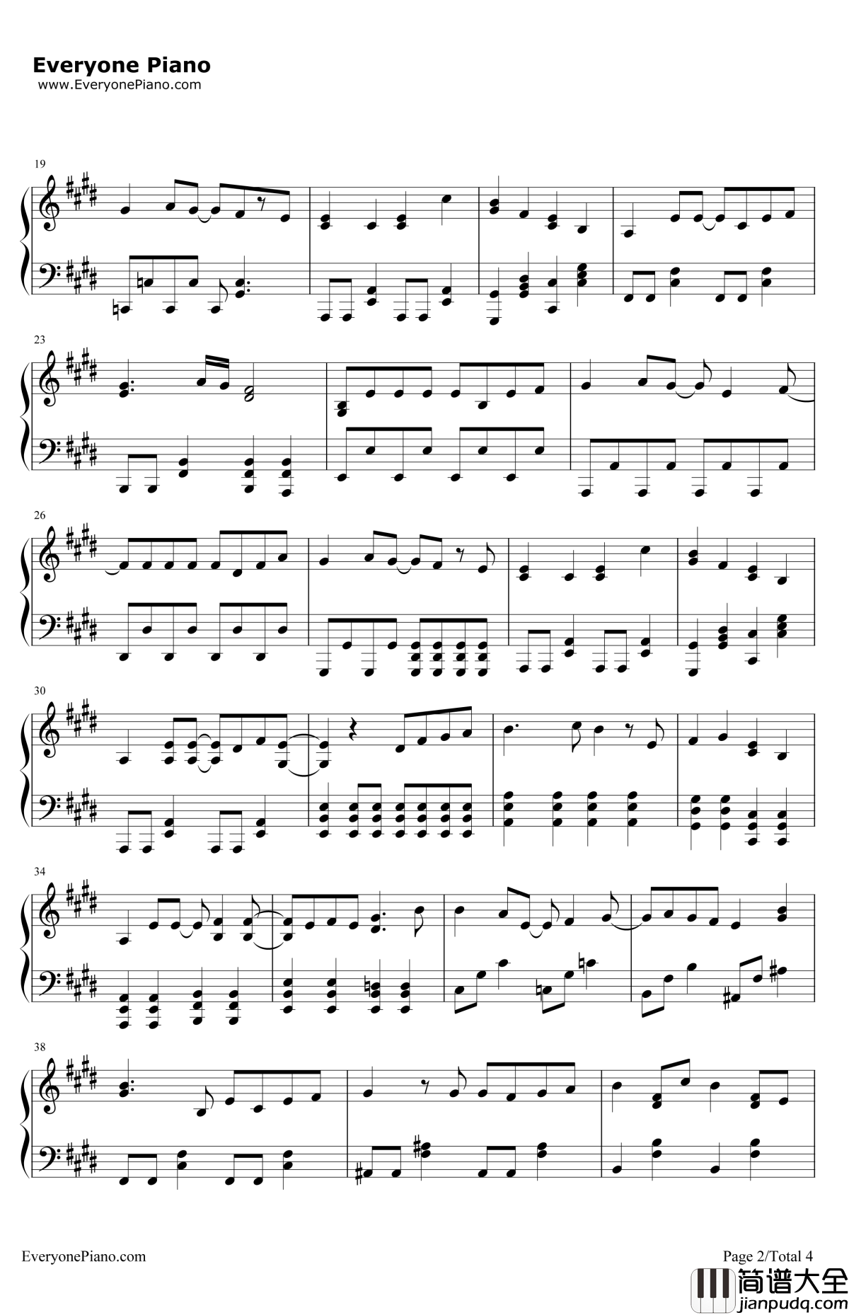 纯真Always钢琴谱_田所梓_无彩限的怪灵世界ED