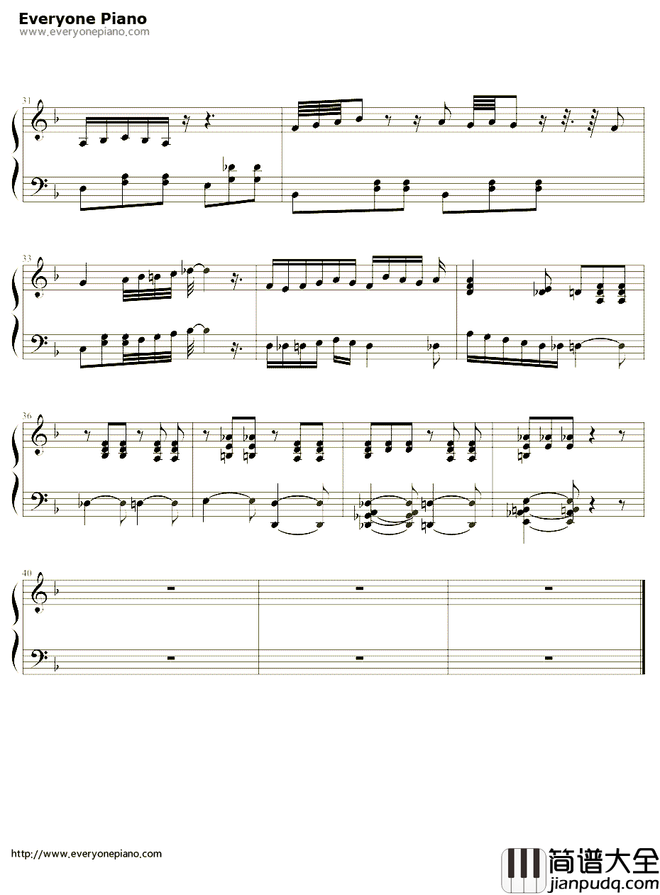 卡拉赞钢琴谱_魔兽世界