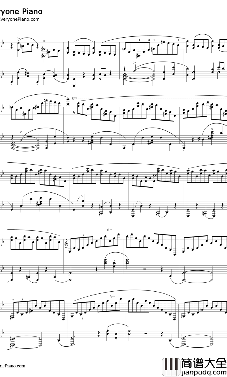 G小调第一叙事曲钢琴谱_肖邦