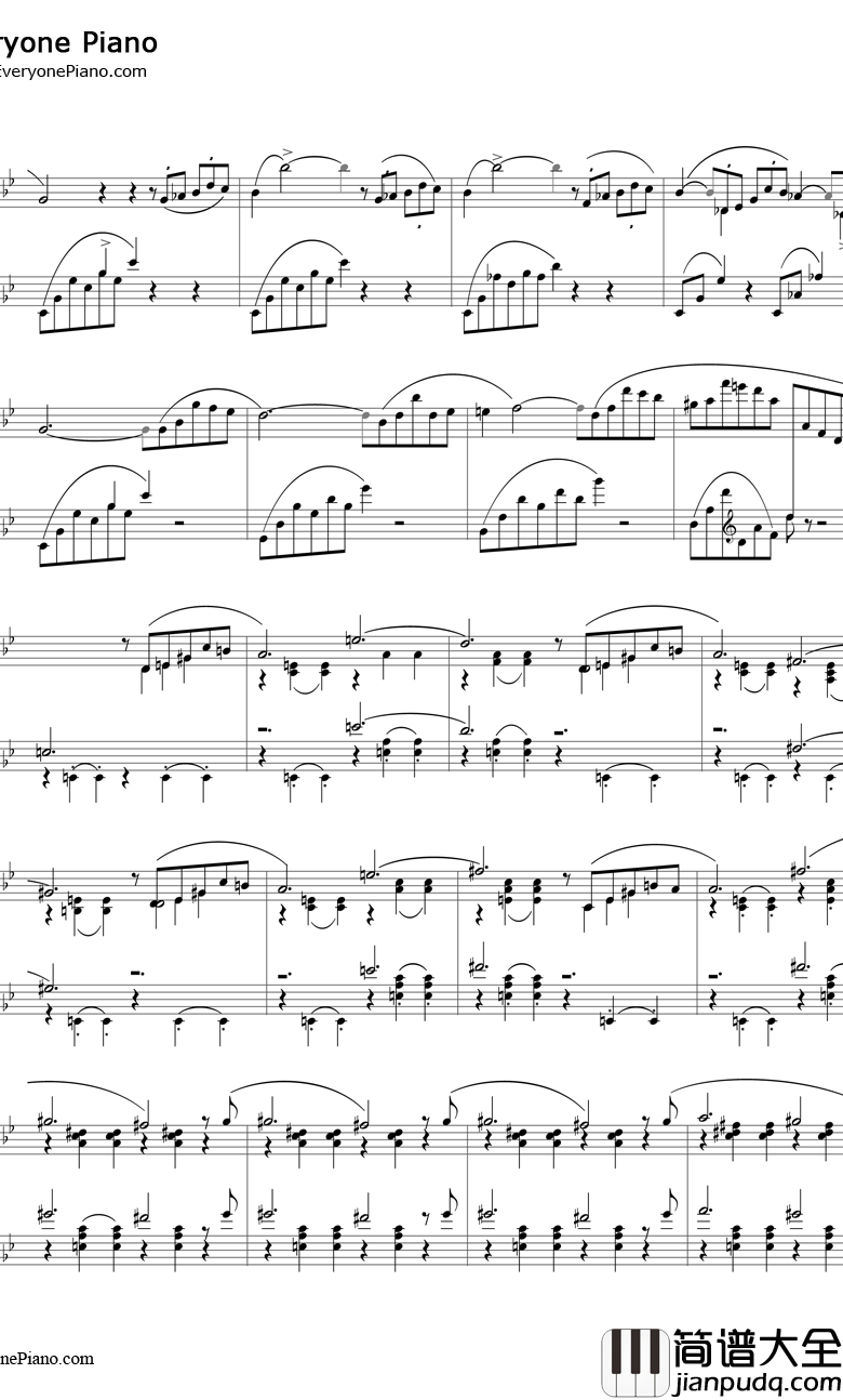 G小调第一叙事曲钢琴谱_肖邦