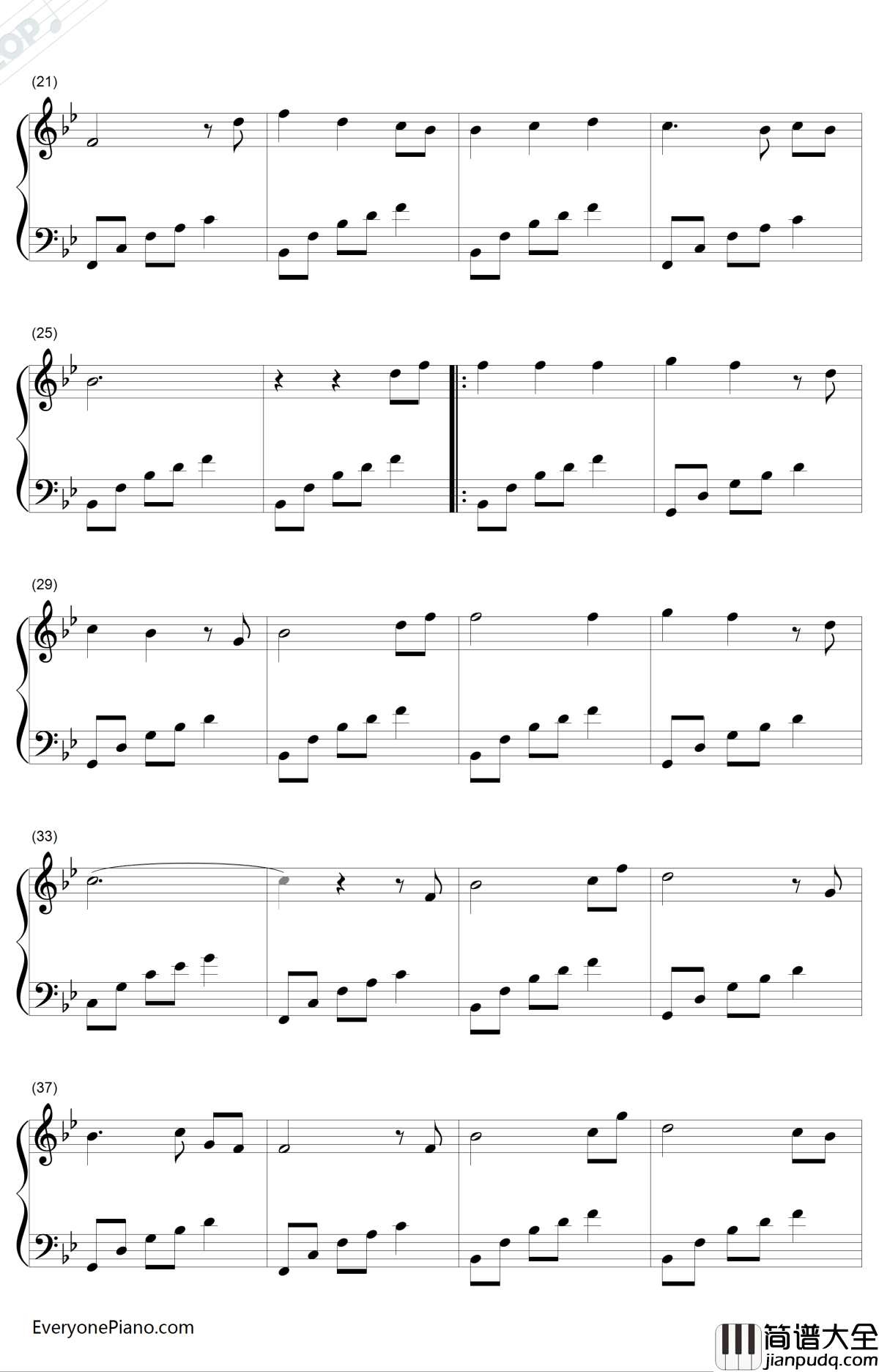 其实你不懂我的心钢琴谱_童安格_其实你不懂我的心