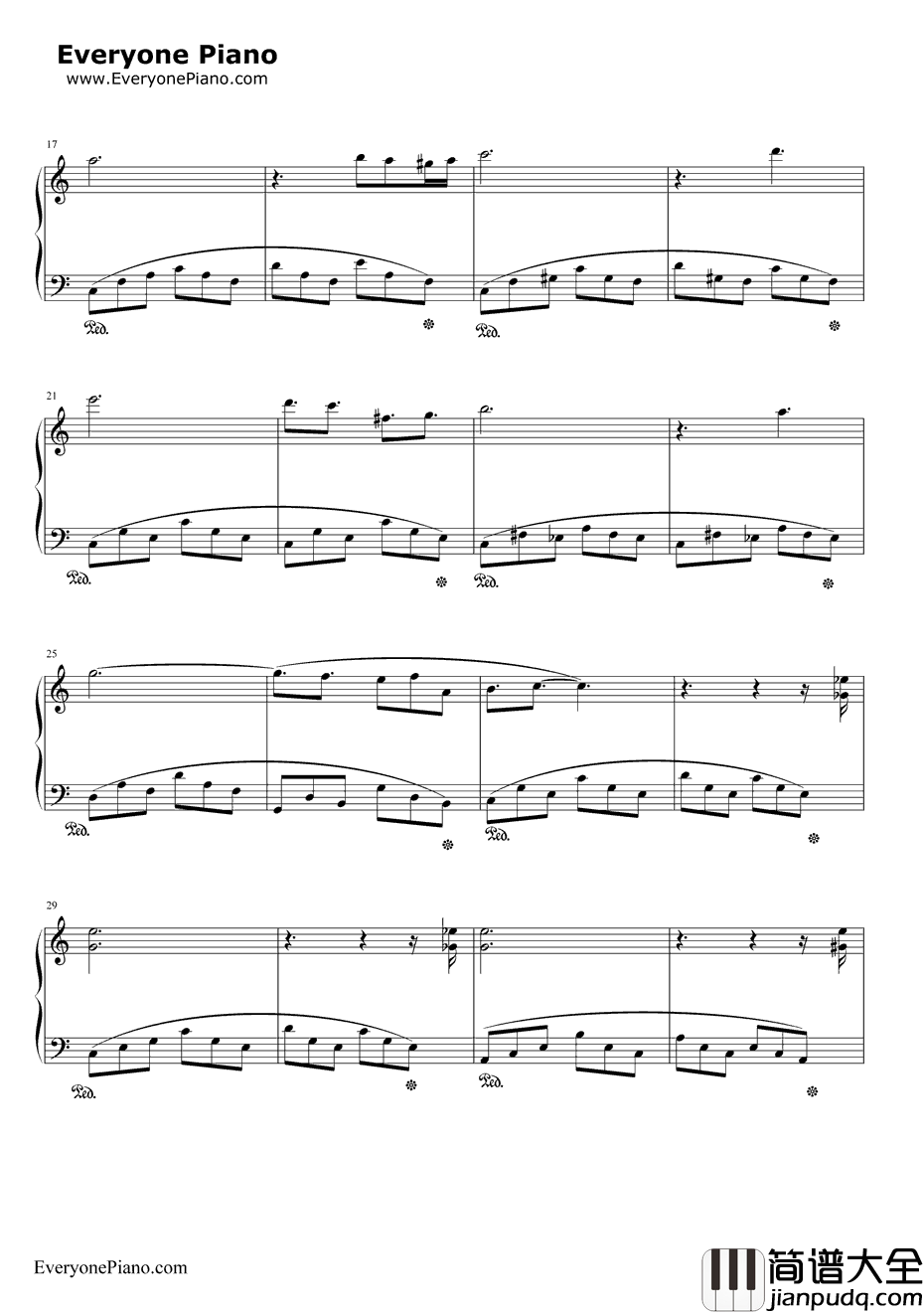 克劳汀幻想曲钢琴谱_马克西姆