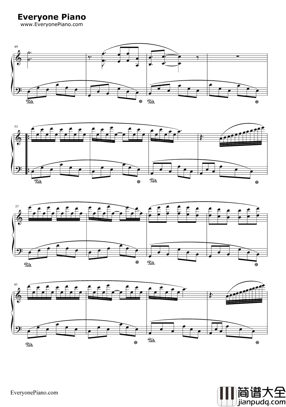 克劳汀幻想曲钢琴谱_马克西姆