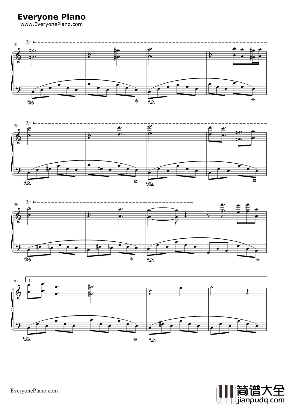 克劳汀幻想曲钢琴谱_马克西姆