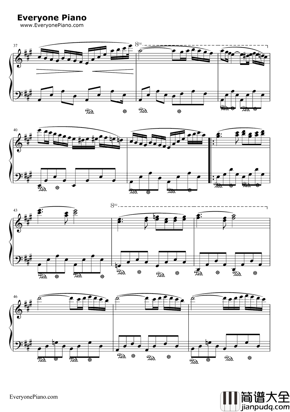 西班牙舞曲钢琴谱_肖斯塔科维奇_西班牙舞曲