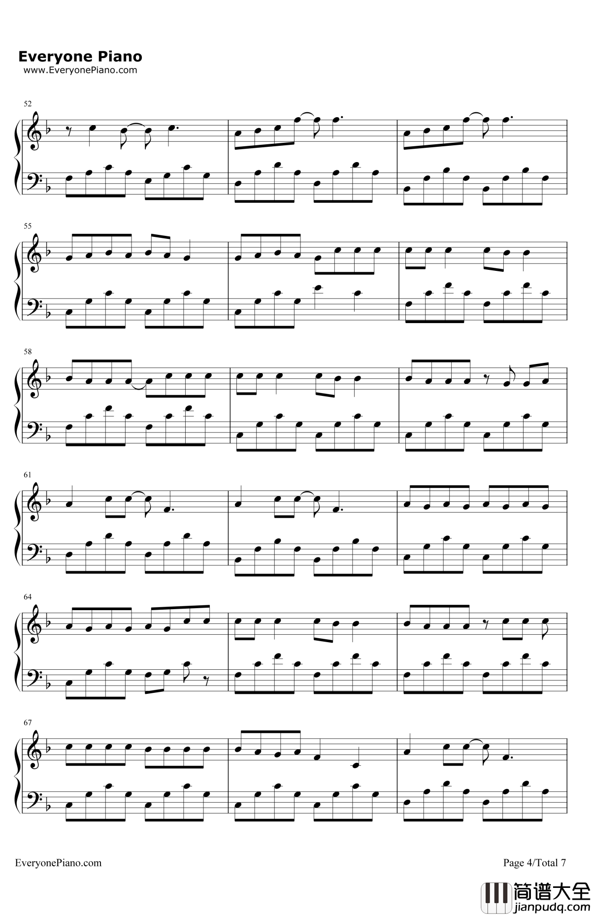 阳光宅男钢琴谱_周杰伦