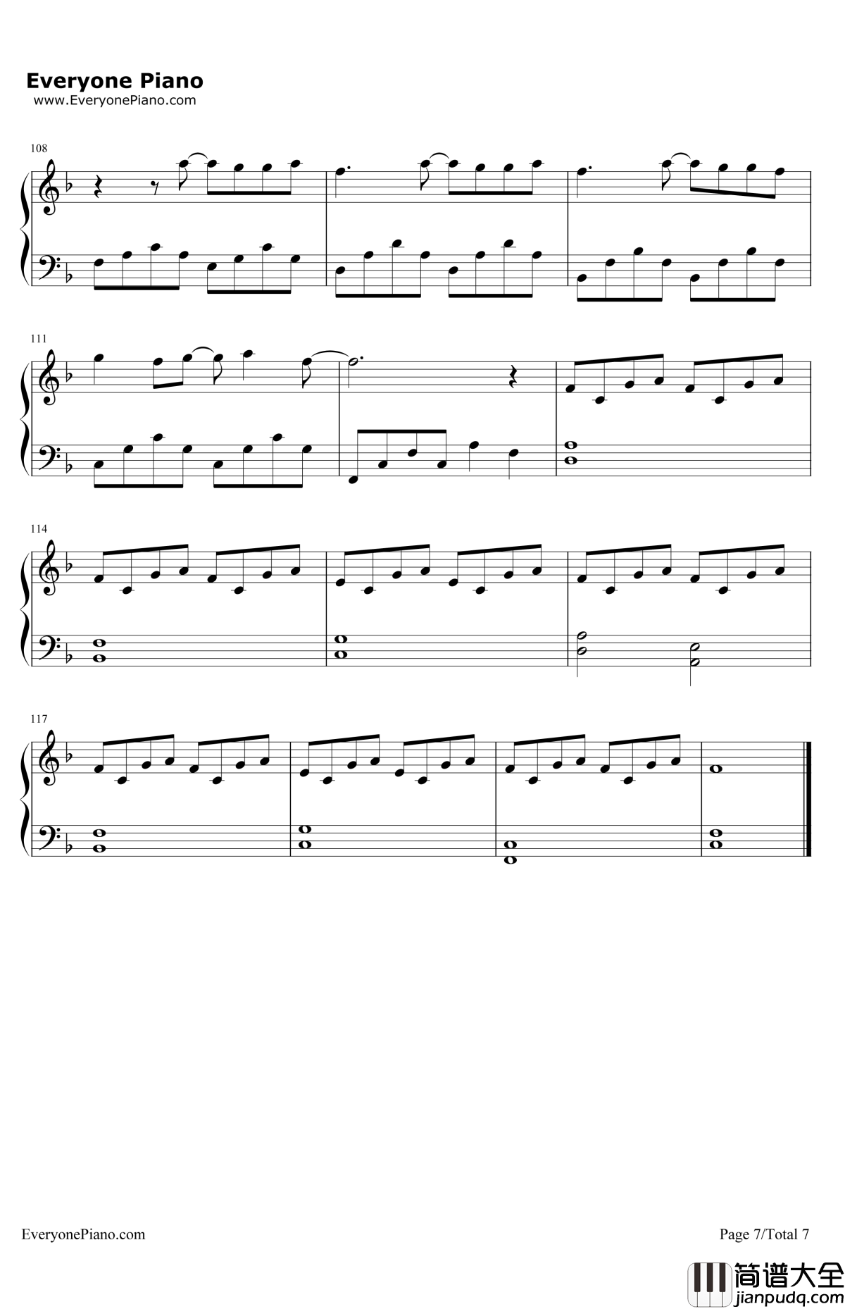 阳光宅男钢琴谱_周杰伦