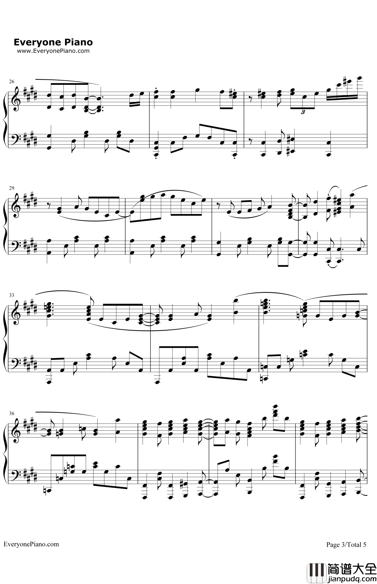 ノーポイッ!钢琴谱_PetitRabbit's_请问您今天要来点兔子吗?第二季OP